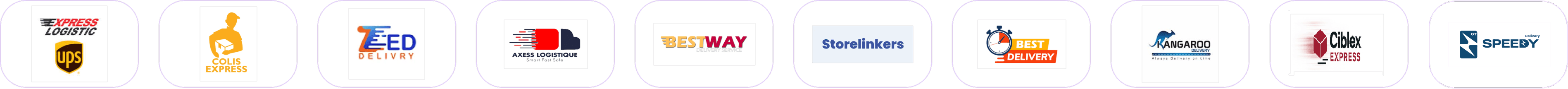 Logos of Tunisian delivery companies